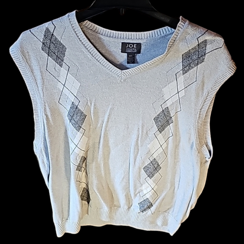Joseph Abboud Joe Light Gray Casual Sweater Vest XXL